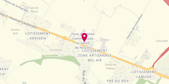 Plan de L.G Controle Auto, 1 Rue de la Zone Artisanale
Route Départementale 817, 64420 Nousty