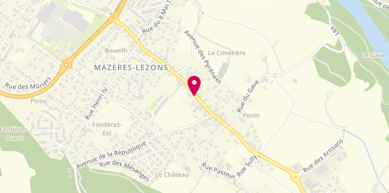 Plan de Auto sécurité, Parking Leclerc Zone Industrielle Grand Sud, 64110 Mazères-Lezons