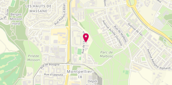 Plan de Centre contrôle technique NORISKO, 169 Rue de l'Agathois, 34090 Montpellier