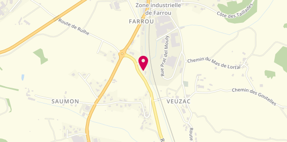 Plan de Dekra, Zone Industrielle Farrou, 12200 Villefranche-de-Rouergue