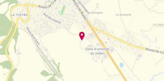 Plan de Autovision, Zone Artisanale du Vallon, 12330 Saint-Christophe-Vallon