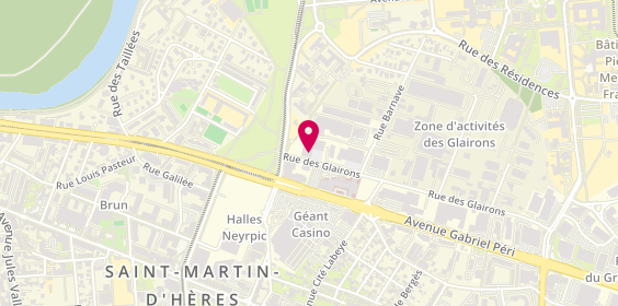 Plan de Centre contrôle technique DEKRA, 9 Rue des Glairons, 38400 Saint-Martin-d'Hères
