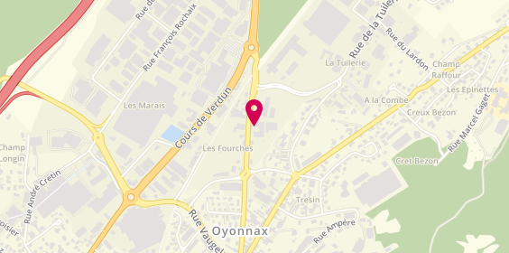 Plan de Autovision, 42 Route de Dortan, 01100 Oyonnax