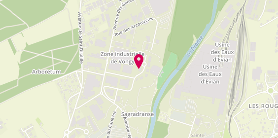 Plan de Dekra, 28 Rue des Ilages Zone Industrielle, 74200 Thonon-les-Bains