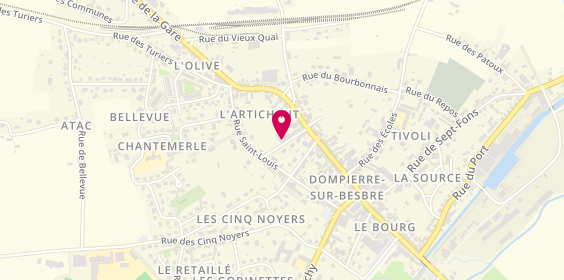 Plan de EURL Ctad, 104 Rue de l'Artichaut, 03290 Dompierre-sur-Besbre