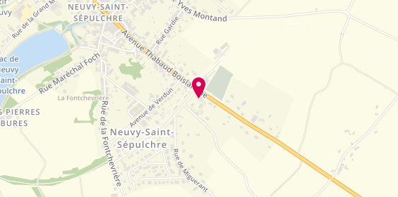 Plan de Centre contrôle technique DEKRA, avenue Thabaud Boislareine, 36230 Neuvy-Saint-Sépulchre