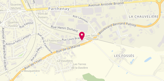 Plan de Centre contrôle technique DEKRA, 3 Rue de la Marne, 79200 Parthenay