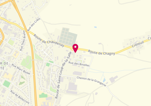 Plan de DEKRA, Rue des Binelles Zone Artisanale 
Route de Saint-Loup de la Salle, 71150 Chagny