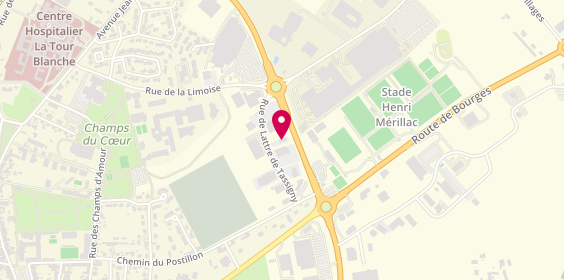Plan de Centre contrôle technique DEKRA, Rue Jean de Lattre de Tassigny, 36100 Issoudun