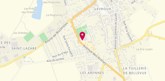 Plan de Contrôle technique Levroux Auto Diagnostic (AS Autosécurité), 1 avenue des Arènes, 36110 Levroux