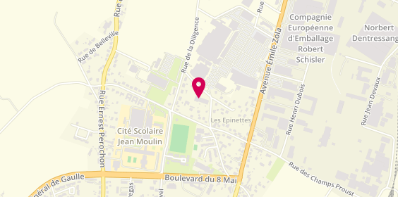 Plan de Dekra, Rue du Champs de Plaisance, 79100 Thouars