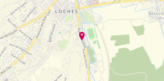Plan de Loches Autos Controle Technique, 60 Rue Quintefol, 37600 Loches