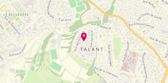 Plan de Talant Contrôle Technique, 6 Rue des Moulissards Zone Artisanale, 21240 Talant