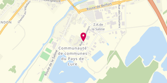 Plan de Centre contrôle technique AUTOCONTROL, Zone Aménagement de la Saline
7 Rue des Berniers, 70200 Lure