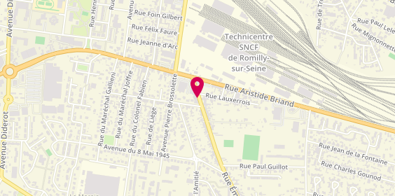 Plan de Centre contrôle technique DEKRA, 10 Rue Emile Zola, 10100 Romilly-sur-Seine