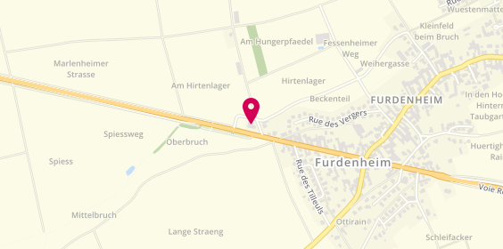 Plan de Alsa Controle Furdenheim, 52 Rue de Strasbourg, 67117 Furdenheim