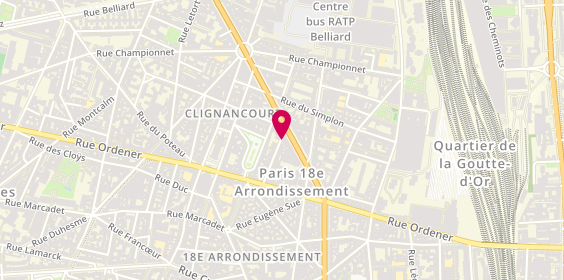 Plan de Autovision, 26 Rue Baudelique, 75018 Paris