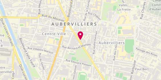 Plan de A.A.B SARL, 13 avenue de la République, 93300 Aubervilliers
