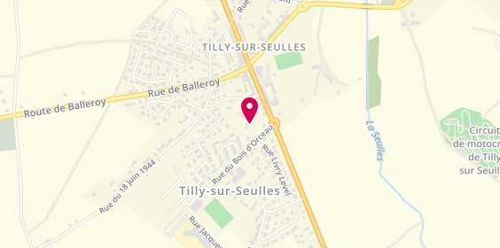 Plan de Christophe Lamy Controle Automobile, Zone Artisanale 
Route de Juvigny, 14250 Tilly-sur-Seulles