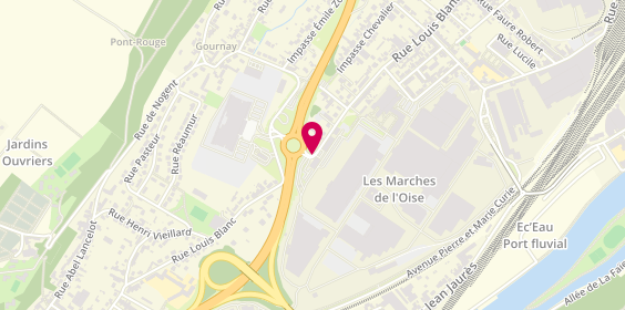 Plan de OVPL Oise Vérification Poids Lourds, Bât Vienne 100 Rue Louis Blanc, 60160 Montataire
