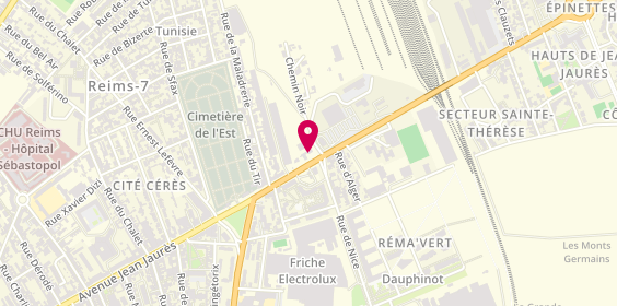 Plan de Centre contrôle Technique, 255 avenue Jean Jaurès, 51100 Reims