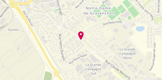 Plan de Auto Bilan France, Notre Dame de Gravenchon Rue Claude Bernard, 76330 Port-Jérôme-sur-Seine