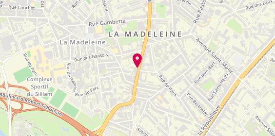 Plan de Serauto la Madeleine, 119 Rue du Général de Gaulle, 59110 La Madeleine