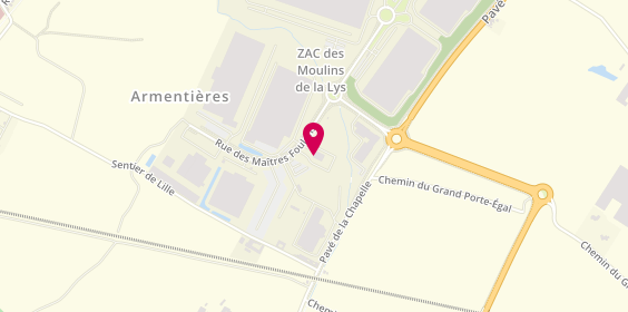 Plan de Dekra, zone industrielle des Moulins de la Lys, 59116 Houplines