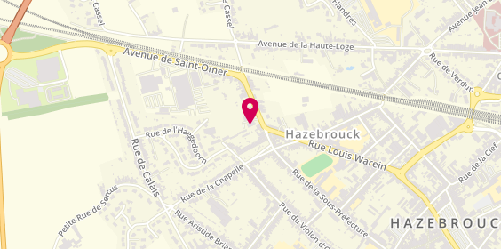 Plan de Serauto Hazebrouck, 13 avenue de Saint-Omer, 59190 Hazebrouck